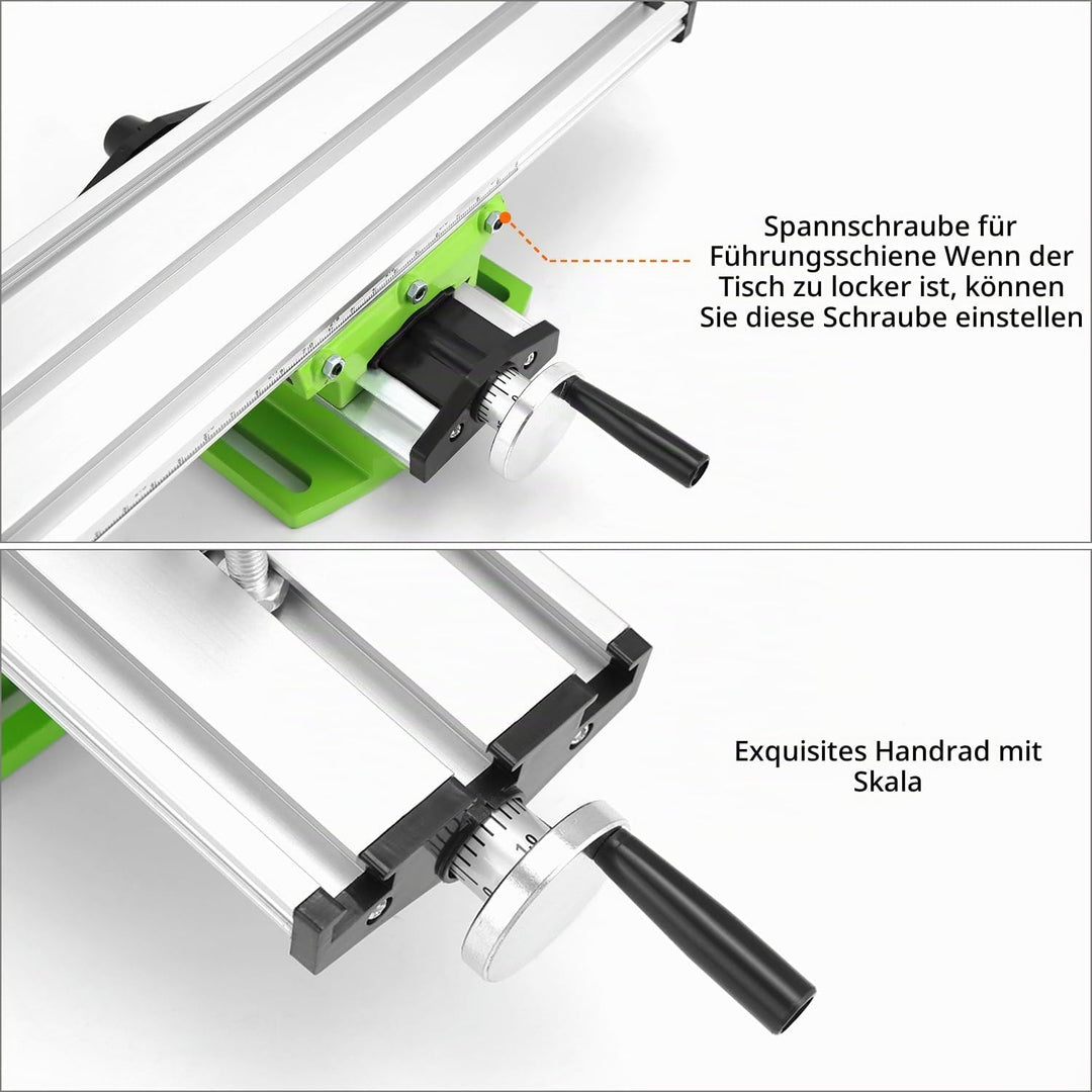 QWORK® Multifunktions-Arbeitstisch, Frästisch Arbeitstisch Maschine, Kreuztisch, für Tischbohrstände