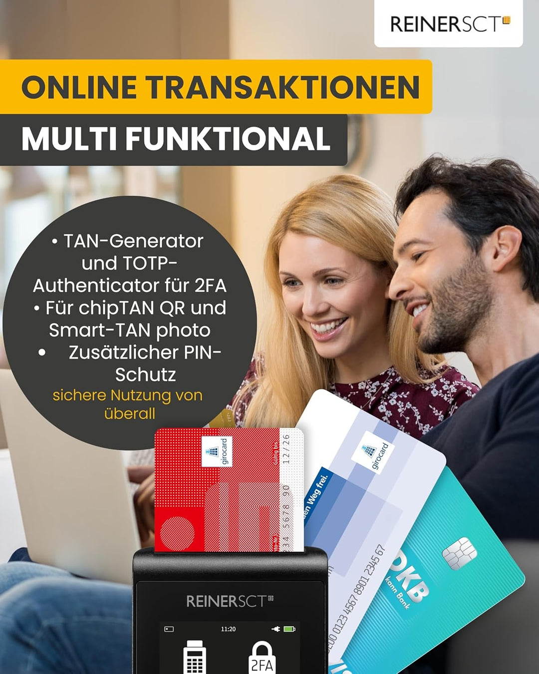 REINER SCT tanJack deluxe I Premium TAN-Generator und Authenticator I Erstklassiger TAN-Generator fü
