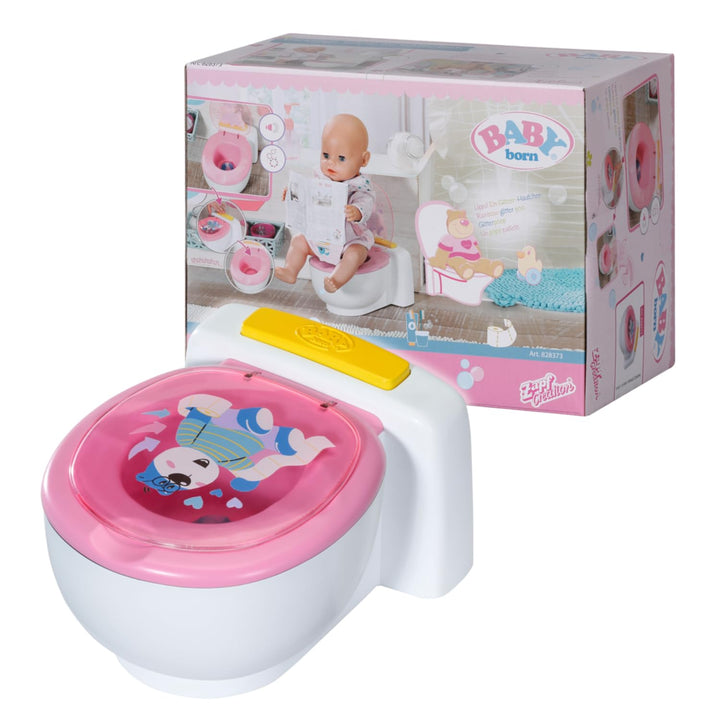 BABY born Toilette für Puppen mit Geräuschfunktion und Häufchen zum wegspülen, 828373 Zapf Creation,