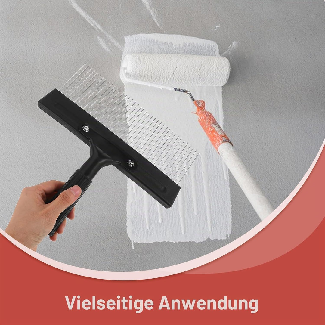 NIYANGLE Strukturkamm: Venezianisches Putzstrukturwerkzeug – Wandschaber aus Edelstahl zur Musterers