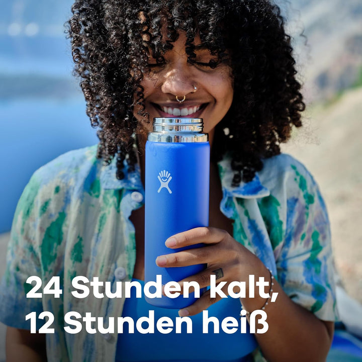 HYDRO FLASK - Wide Mouth Trinkflasche 1180ml (40 oz) - Isolierte Wasserflasche aus Edelstahl - Sport