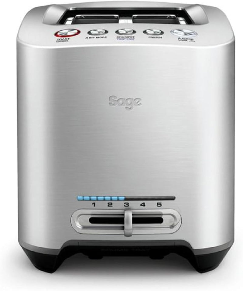 Sage - The Smart Toast - 2-Scheiben - Toaster - Gebürstetes Aluminium 2 Toastscheiben, 2 Toastscheib