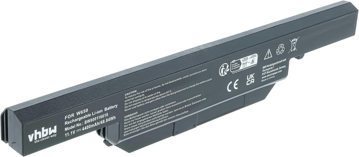 vhbw Akku kompatibel mit Clevo W650, W650S, W650SC, W650SH, W650SJ, W650SR, W650SZ, W670SJQ Laptop N