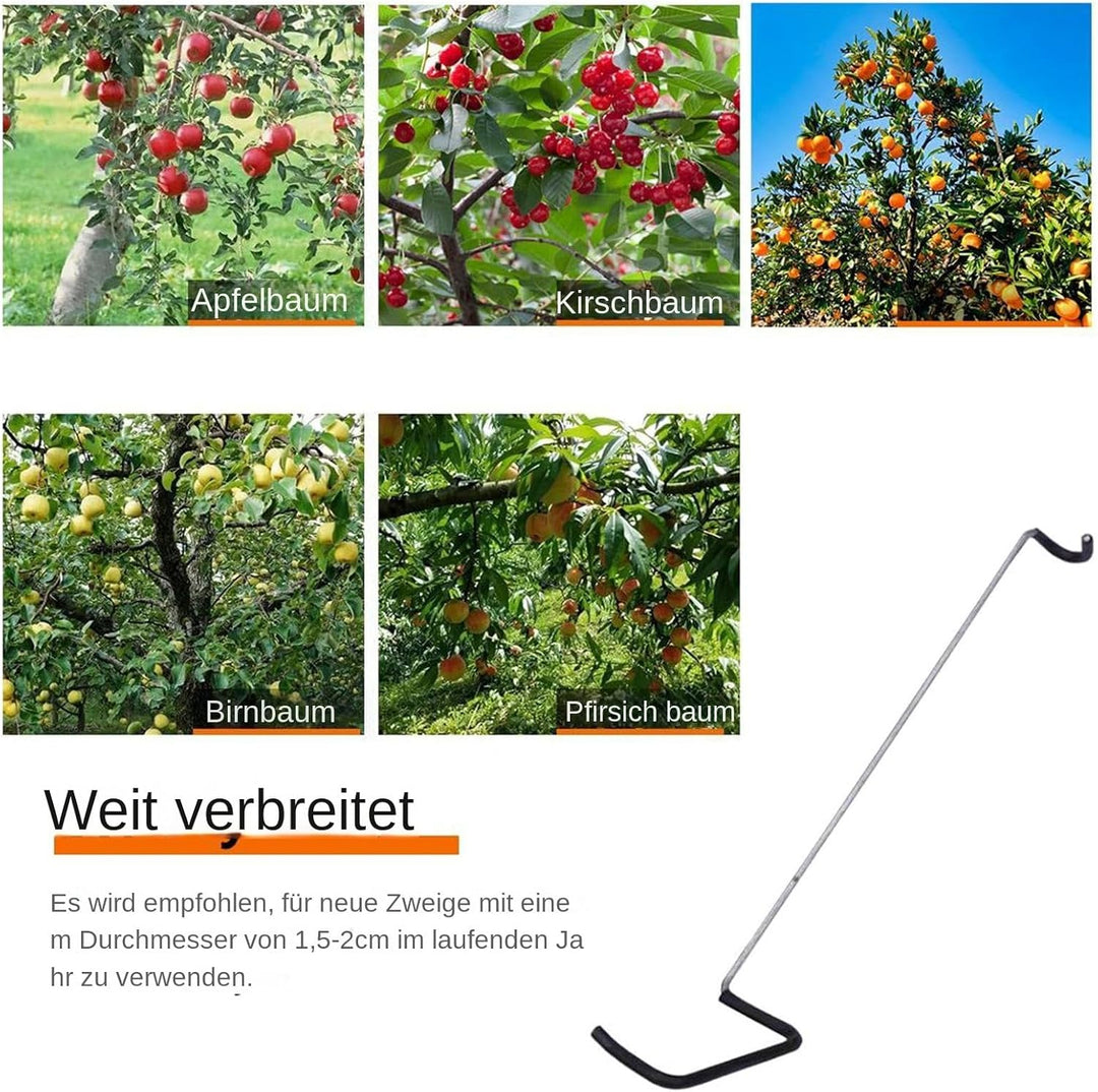 Astspreizer Für Baumäste - 10-Fach Zweigbiegewerkzeug,Mit Schutzmanschette & Biegehilfe 36 cm für Ga