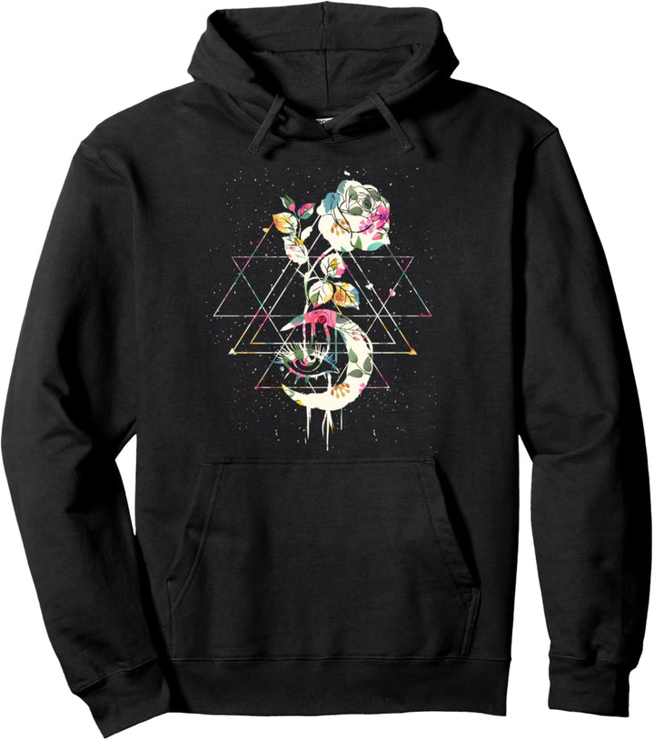 Occult Vintage Moon Rose Witchcraft Okkult Hexe Gothic Pullover Hoodie