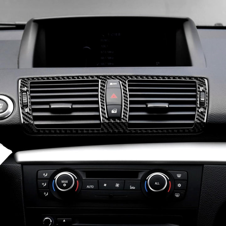 KUNGKIC Auto Zentralsteuerung Luftauslassrahmen Entlüftung Panel Kohlefaser Aufkleber Dekorative Inn