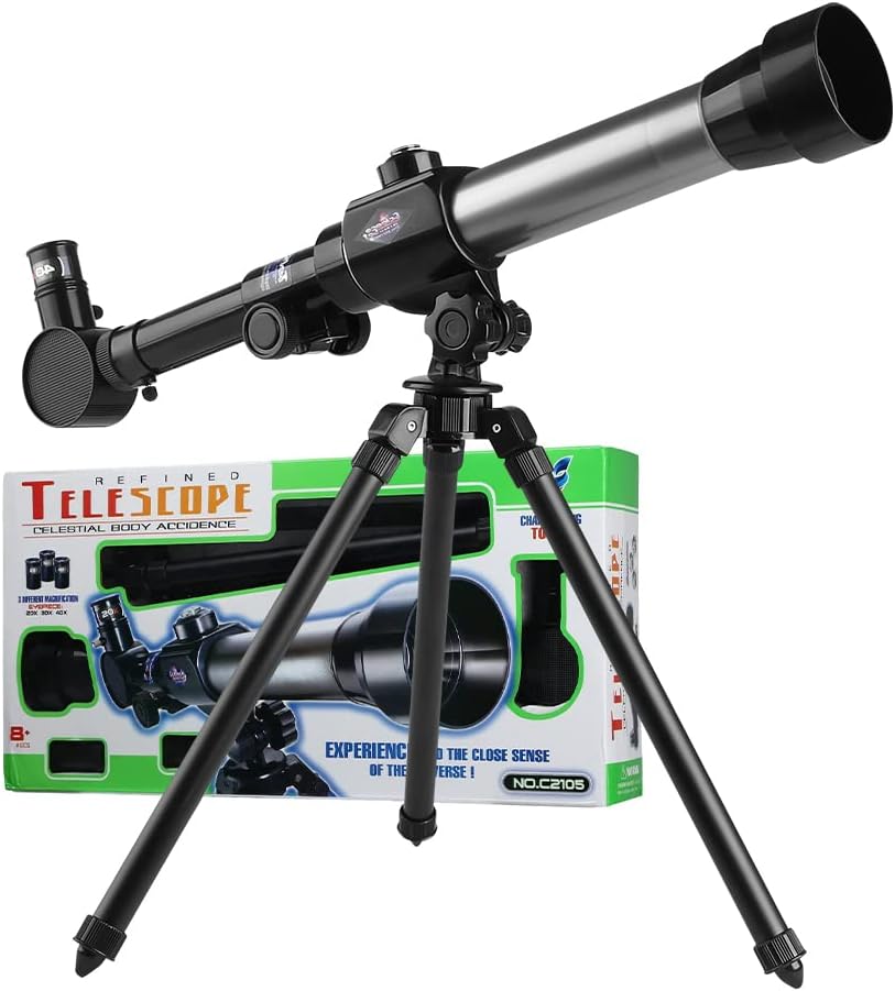 HONPHIER Kinder Teleskop Kinderspielzeug 20X-30X-40X Astronomisches Kinder Fernrohr Teleskop mit Tri