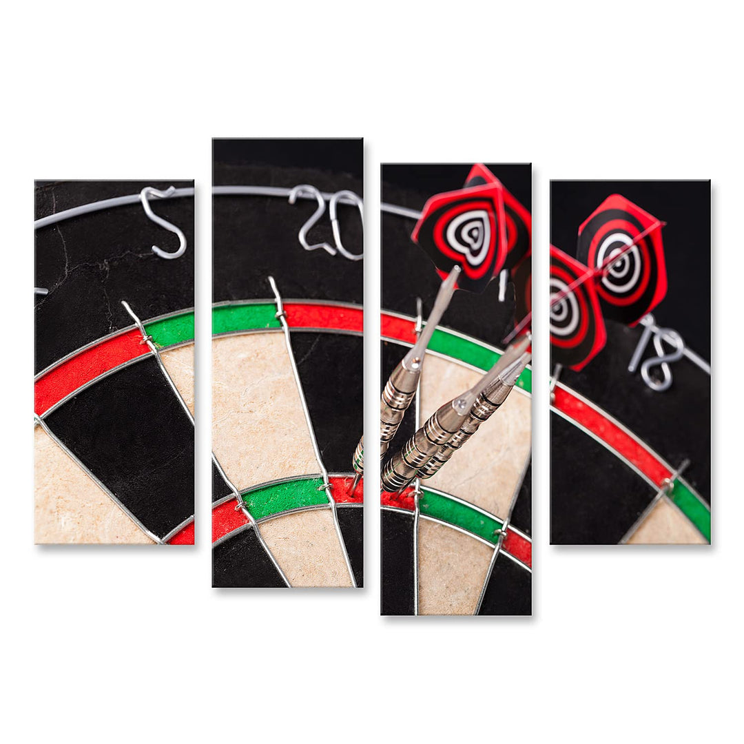 islandburner Bild auf Leinwand Darts Pfeile Bull'S Eye Darting Hobbyraum Hobbykeller Bilder Wandbild