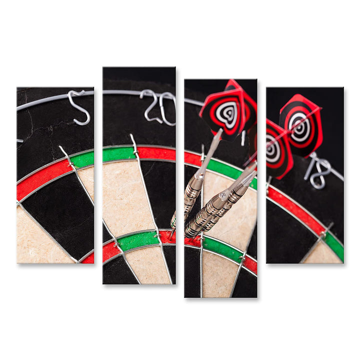 islandburner Bild auf Leinwand Darts Pfeile Bull'S Eye Darting Hobbyraum Hobbykeller Bilder Wandbild