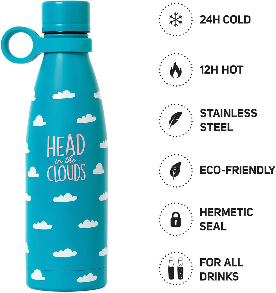 Legami - Hot&Cold, Thermoflasche 500 ml, Ø 7 cm, leicht und robust, luftdichter Verschluss, abnehmba