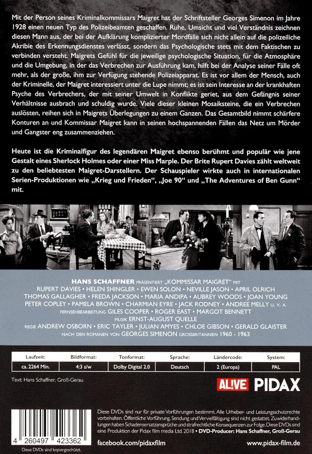 Kommissar Maigret - Komplettbox / 45 Folgen der legendären Kult-Serie mit Rupert Davies nach den Rom
