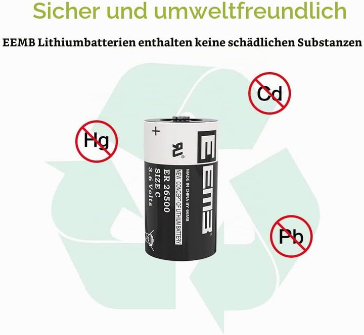 EEMB ER26500 Size C 3.6V Lithium Batterie ER26500 9000mAh Akkus LS26500 SB-C01 TL-2200 Nicht Wiedera