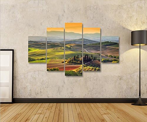 islandburner Bild Bilder auf Leinwand Toskana V5 Italien Landschaft MF XXL Poster Leinwandbild Wandb