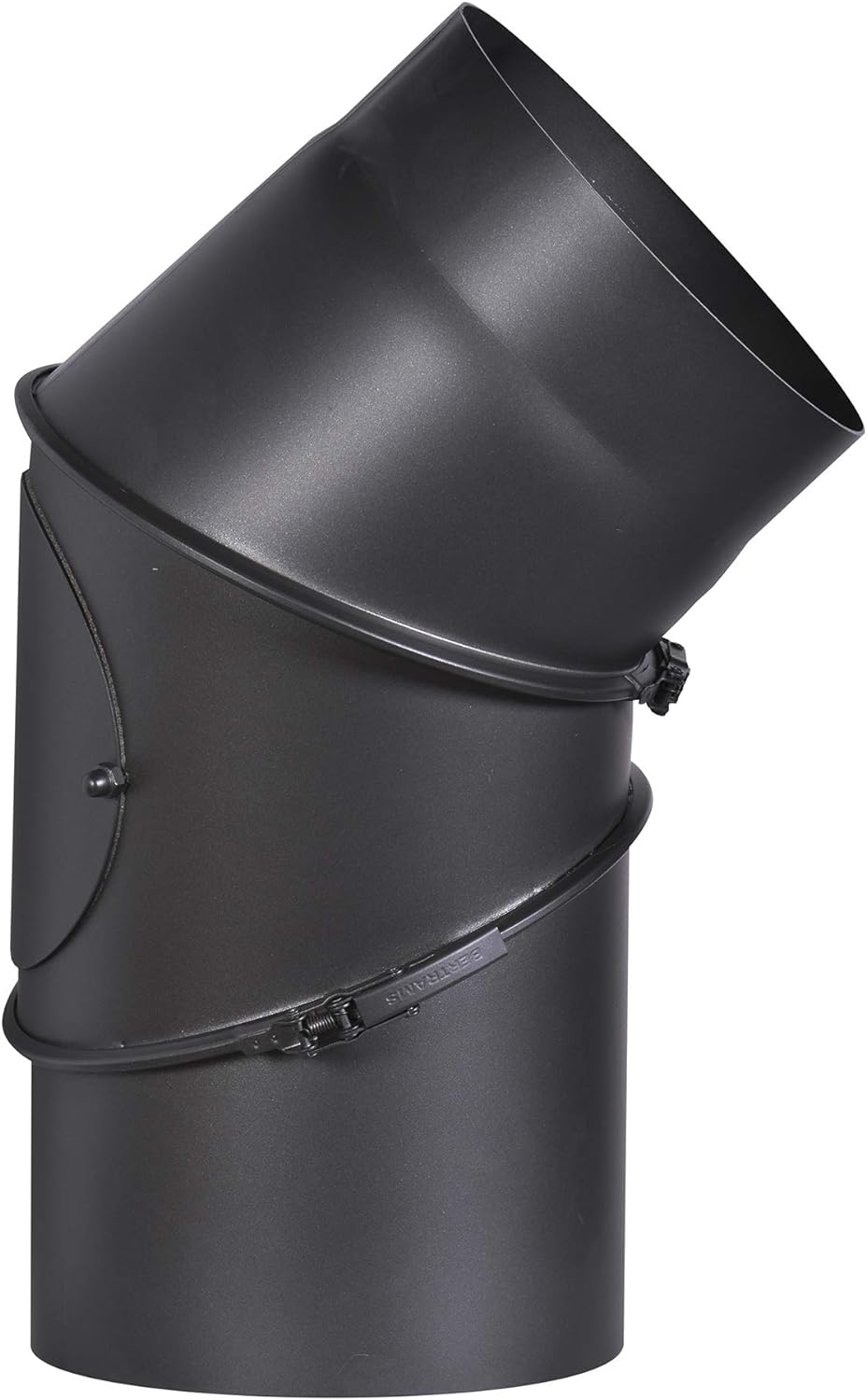 FIREFIX R180/B Ofenrohrbogen aus 2 mm starken Stahl (Rauchrohr) in 180 mm Durchmesser, für Kaminöfen