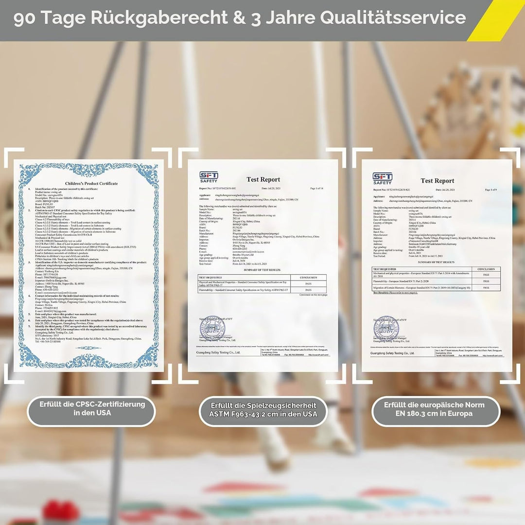 FUNLIO 2-in-1 Schaukeln Set und Baby Türhopser für Kleinkinder, Schaukelset für Kinder mit 4 Sandsäc