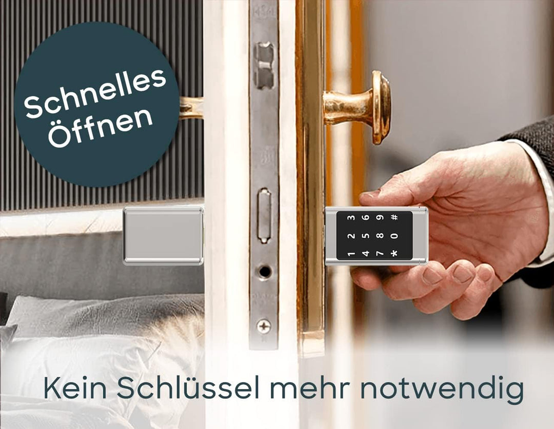 SOREX SMART WIFI Elektronisches Zylinder Türschloss - Öffnung per Code, Chip & Smartphone, elektroni