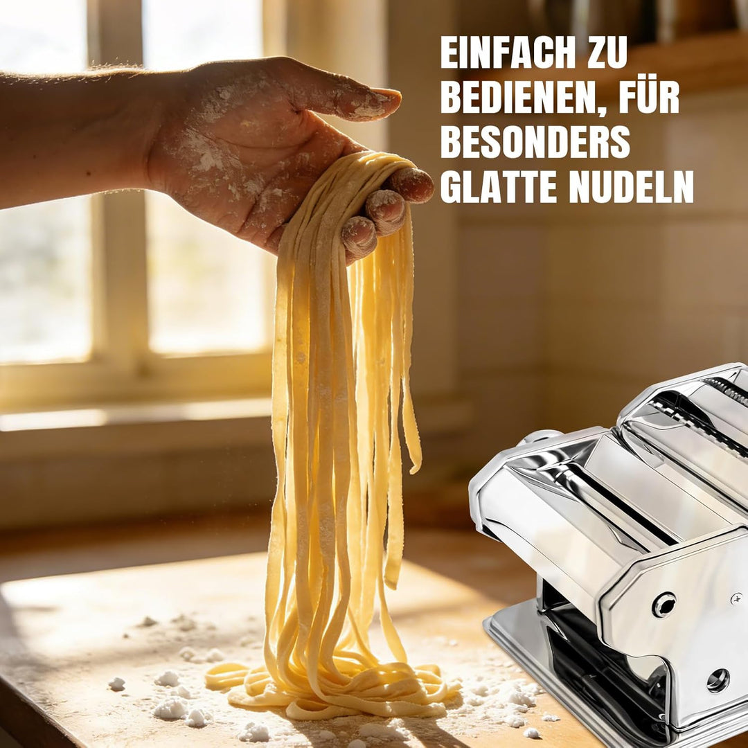 Nudelmaschine Nudel Edelstahl Nudelaufsätze Maker Edelstahl Pastamaschine 5-in-1 Stainless Steel Pas