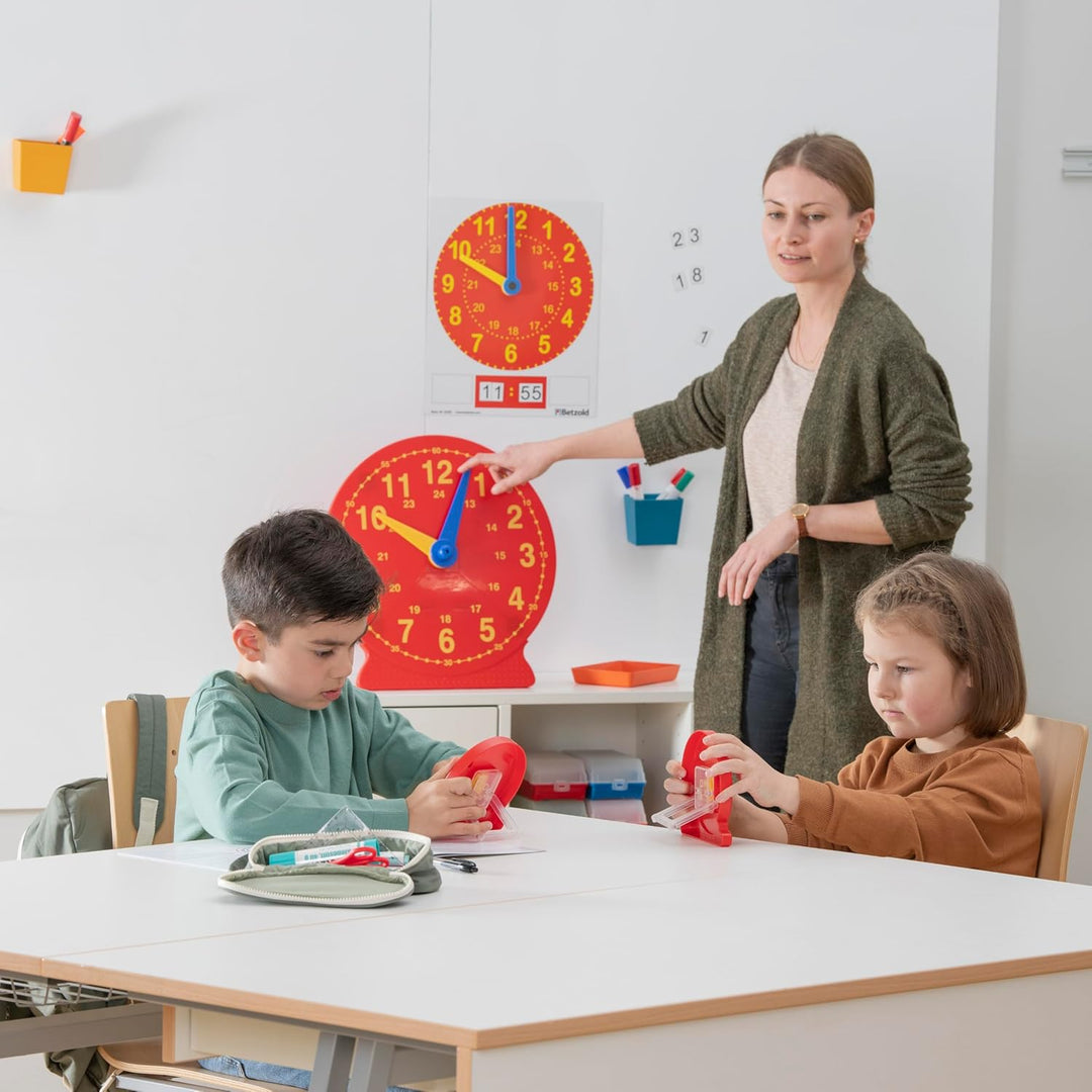 Betzold - Schüler-Uhr Klassensatz mit Box - 25 Lernuhren, 1 Demonstrationsuhr Nocolor, Nocolor