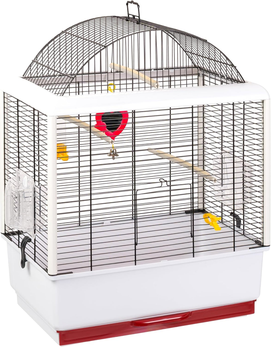 Ferplast Vogelkäfig Wellensittich Käfig Exotenkäfig, inkl. Vogelspielzeug, Vogel-Futternapf, Vogel-S