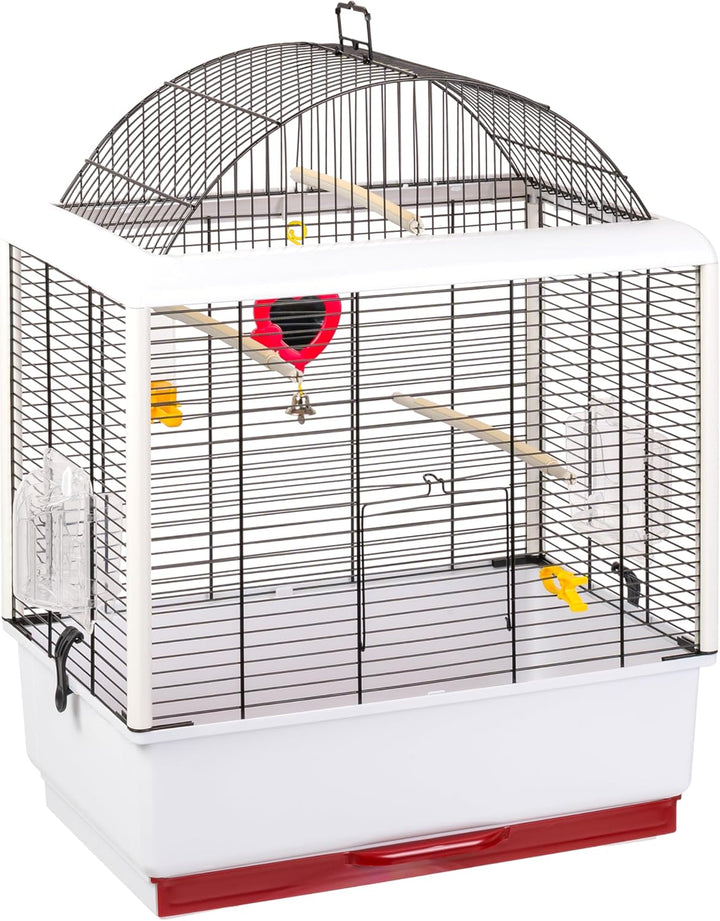 Ferplast Vogelkäfig Wellensittich Käfig Exotenkäfig, inkl. Vogelspielzeug, Vogel-Futternapf, Vogel-S