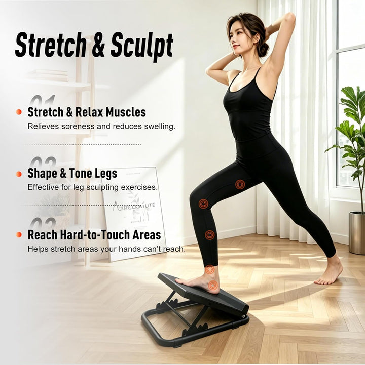 Wadendehner, Knieretter Keile, Fitness Schrägbrett 37×36cm, 5-Stufen Verstellbar, Anti-Rutsch Fussst