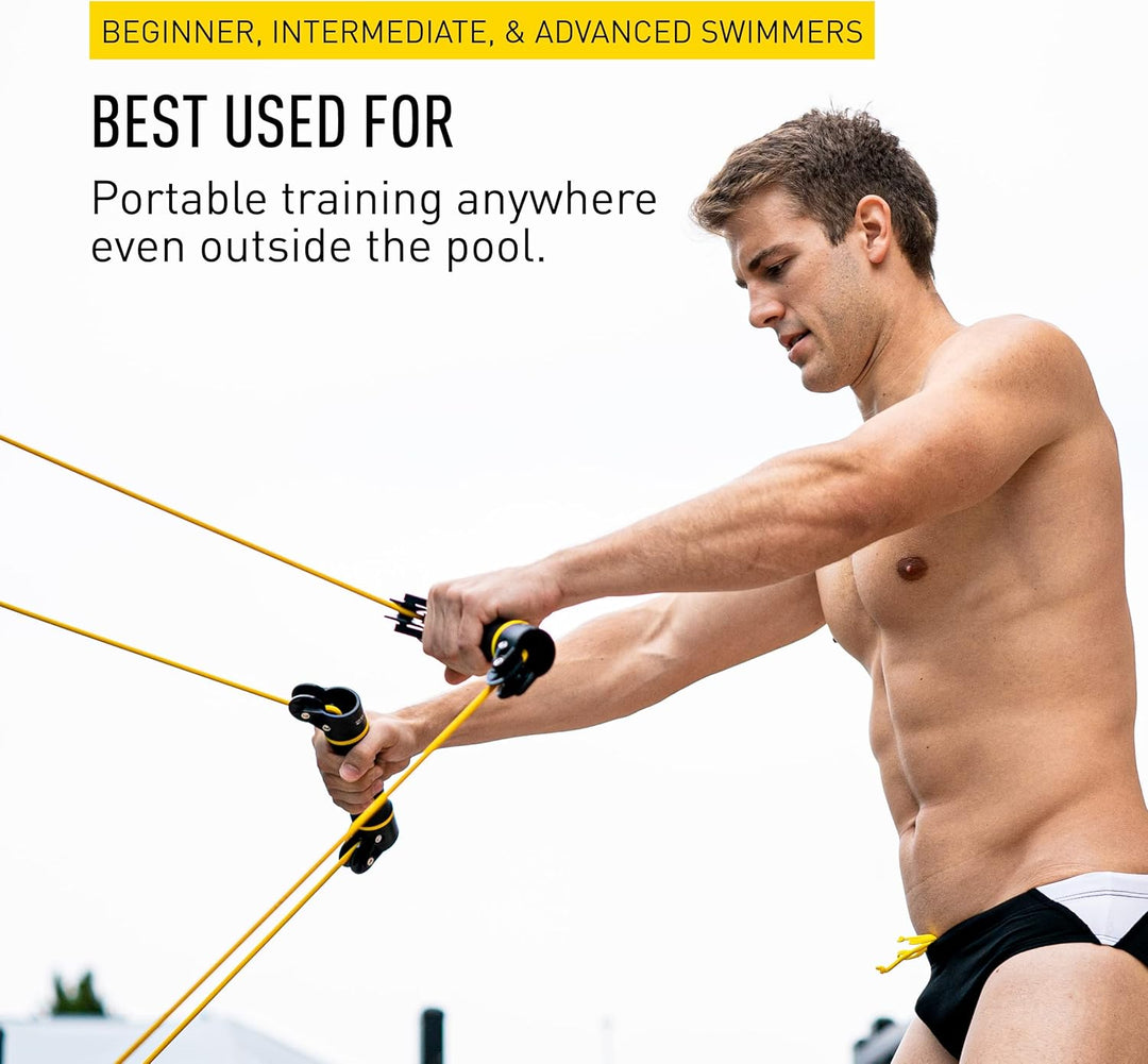Finis Unisex-Adult Slide Dryland Swimming and Sports Training Resistance Exercise Bands with Rotatin