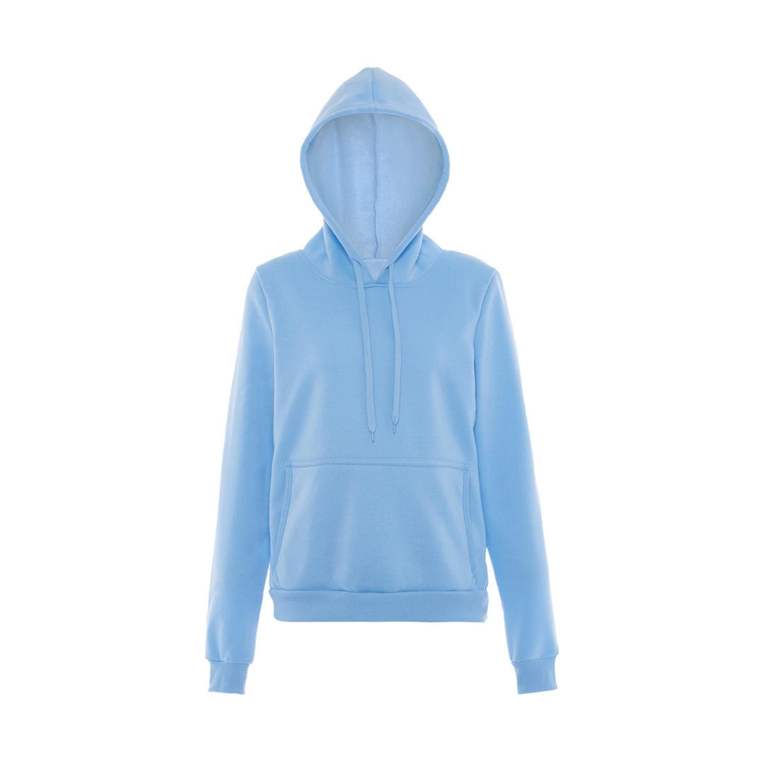 Sanika Women's Modischer Pullover-Hoodie für Damen Polyester HELLBLAU Grösse M Hooded Sweatshirt, 38