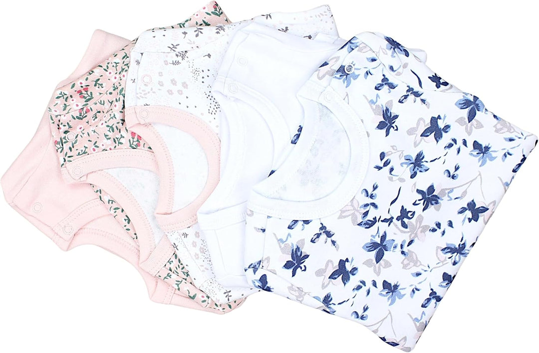 TupTam Baby Body Langarm Mädchen – 5er Pack Unifarbene Body Baby aus Baumwolle – OEKO-TEX zertifizie