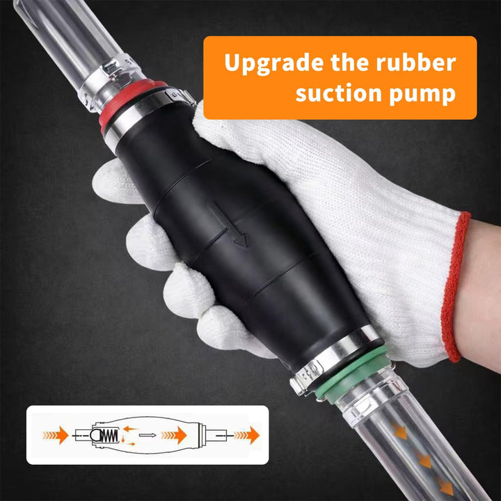 Handpumpe Wasser XL Schlauchpumpe Absaugpumpe mit 2.5m PVC-Schlauch Schlauchschellen und Flüssigkeit