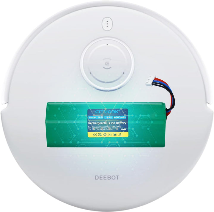 CITYORK Li-ion 6500mAh Ersatz Akku für Yeedi Vac 2 pro/Vac 2/Vac max, Akku für Ecovacs Deebot Ozmo 9