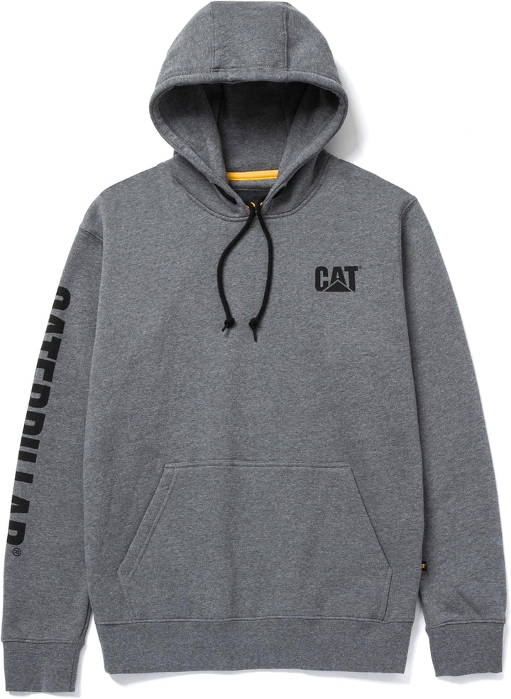 Caterpillar Herren Trademark Banner Kapuzen-Sweatshirt Kapuzenpullover S Dunkelgrau (Dark Heather Gr