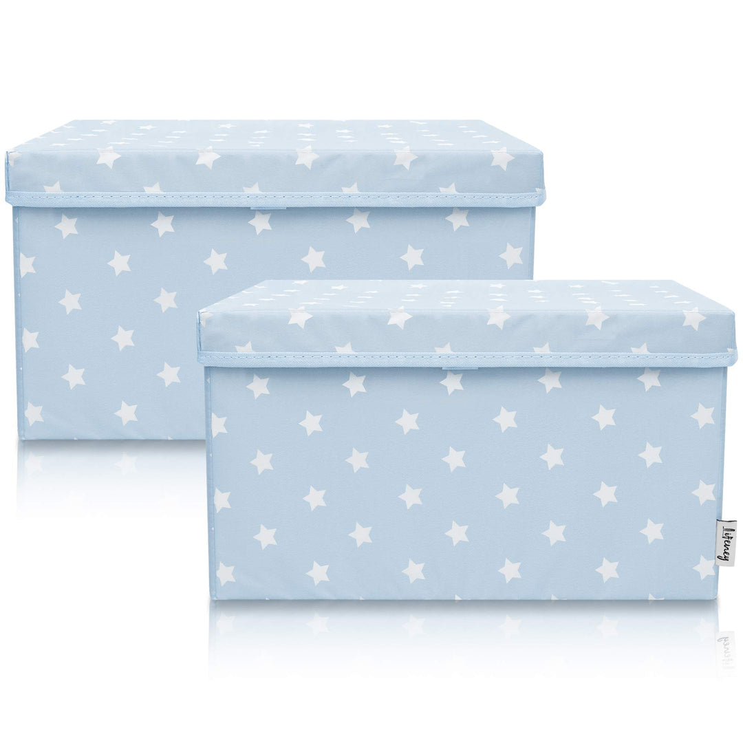 2-Set Aufbewahrungsbox Kinder (37x25x21cm) I Aufbewahrungskorb für Kinderzimmer und Wohnbereich I Ki