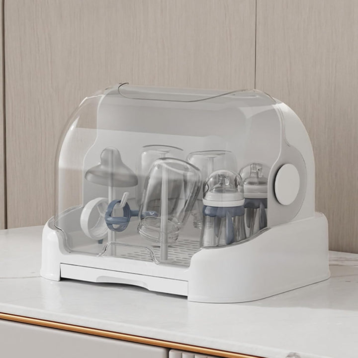 Trockenständer Babyflaschen, Grosses Fassungsvermögen Abtropfgestell Für Babyflaschen Mit Deckel Und