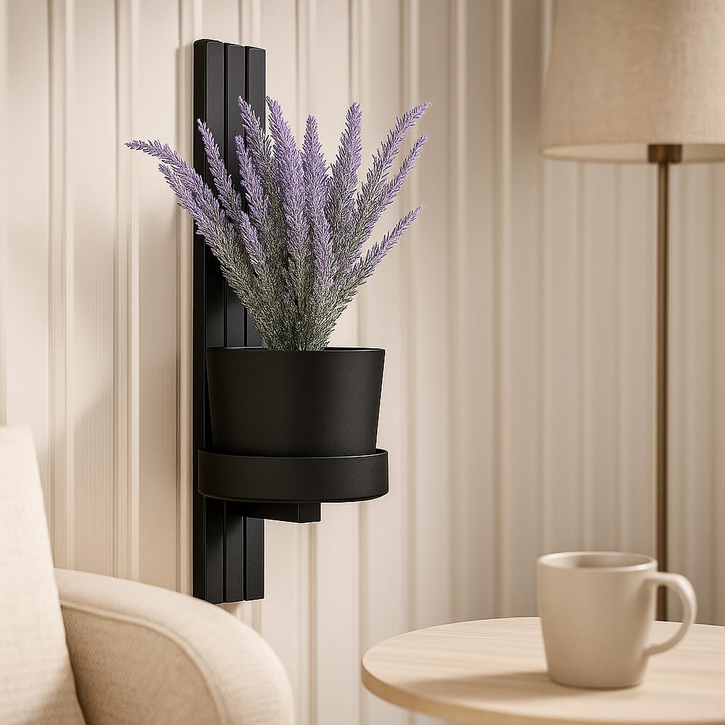 Pflanzregal Wand - Blumenhalter Hängend - aus Metall, Moderne Wand Deko für Wohnzimmer, Jugendzimmer