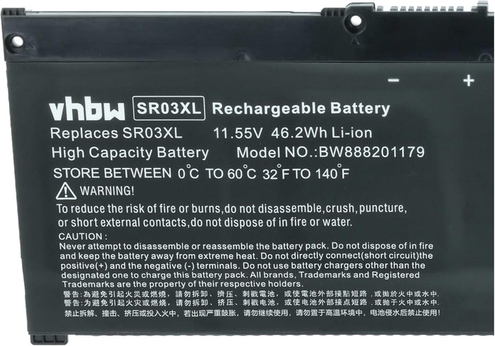 vhbw Akku kompatibel mit HP Envy x360 15-cn0000, X360 15-CN0000TX, X360 15-CN0002TX Notebook (4000mA