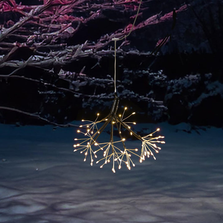 LED Feuerwerk Leuchte hängender Polarstern Pusteblume Firework 100 LED 25cm 8 Modi Fernbedienung für