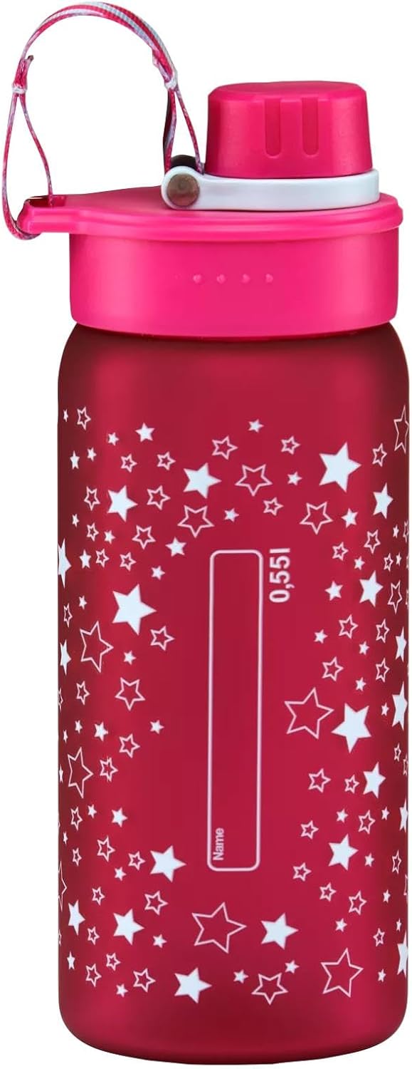 ergobag Trinkflasche BPA-frei 550 ml, auslaufsicher und Kohlensäure geeignet, spülmaschinengeeignet,