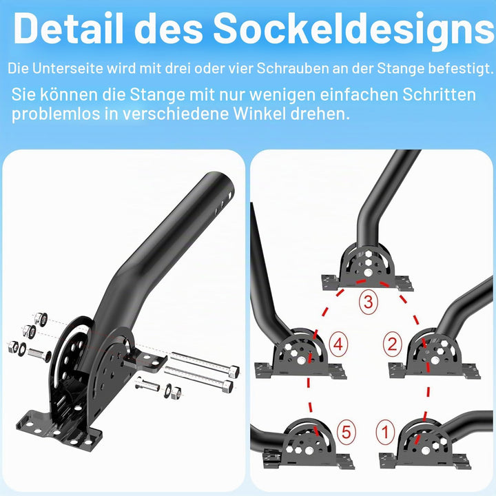 Verstärkter Antennenstab – J-Tube-Stab aus Vollmastell (3,5 cm x 30 cm), ideal für Installation an W