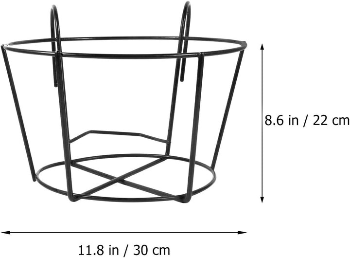 GANAZONO Balkon Halterung Blumentopf 28 cm 2 Grosse Metall-Hängegeländer Pflanzgefässe Blumentopfhal