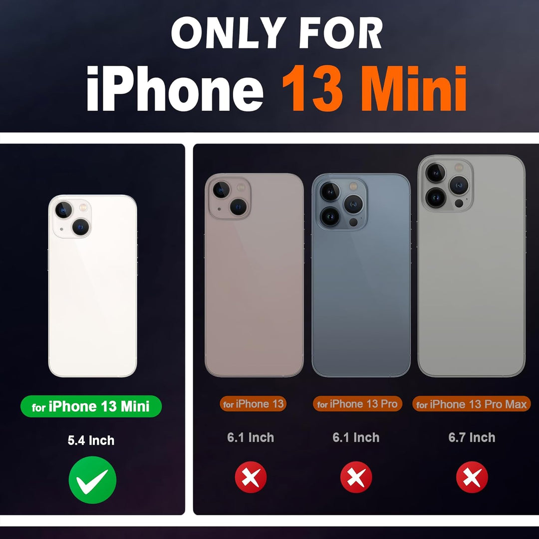 SHIELDON Hülle für iPhone 13 Mini Handyhülle [Erstklassiges Echtleder] [Schützt vor Stoss] [Kartenfa