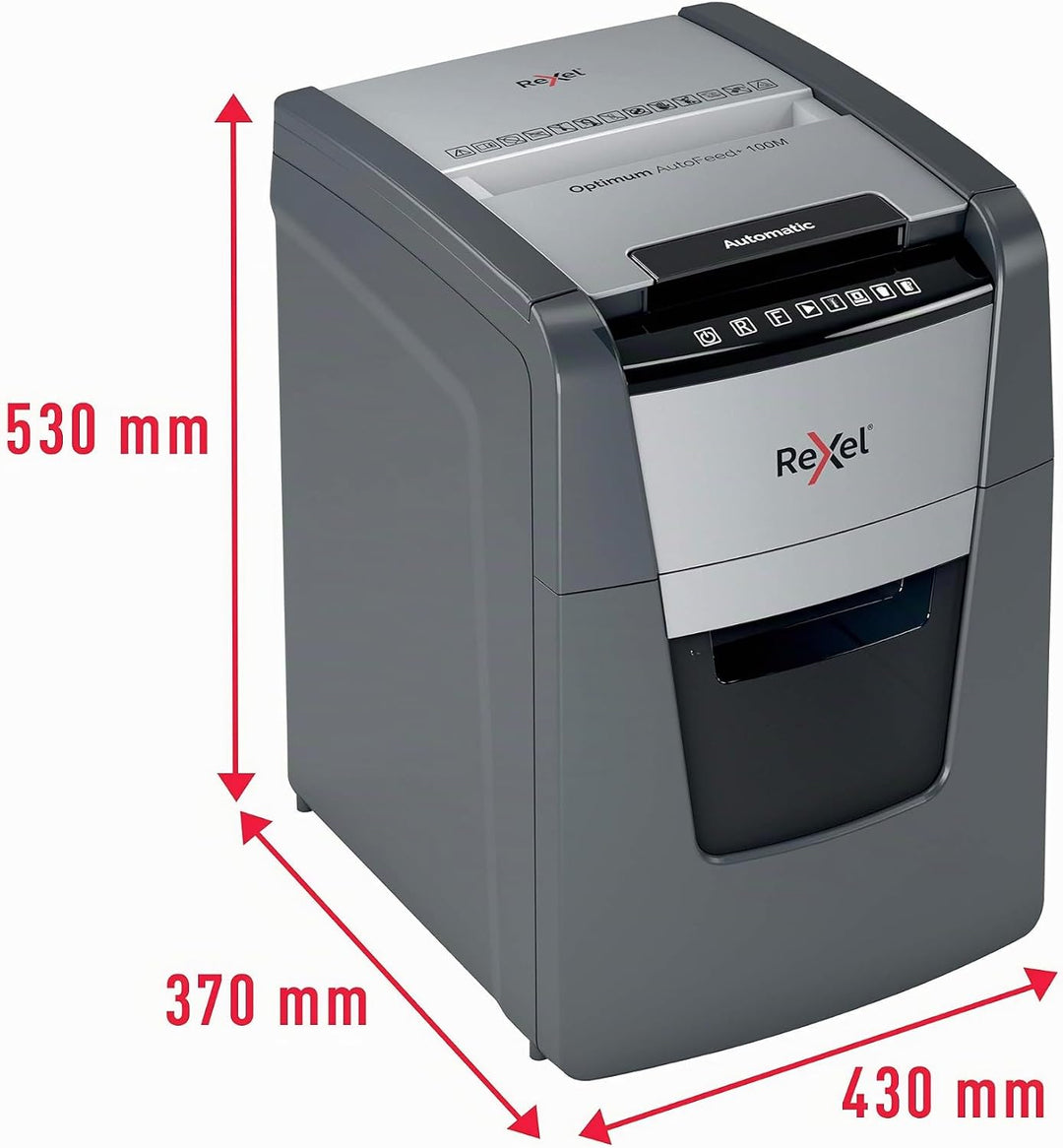 Rexel 202010M Optimum AutoFeed+ 100M Automatischer Aktenvernichter, 100 Blatt automatisch, Sicherhei