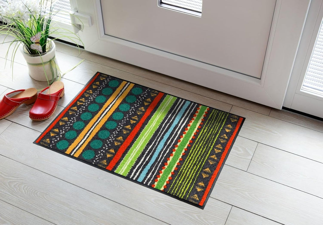 Salonloewe Fussmatte Stripes Composite Colourful 045x070 cm Fussabtreter Sauberlaufmatte draussen Fu