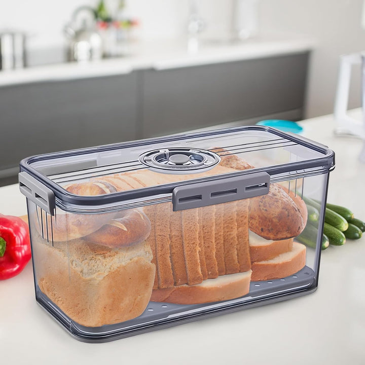 Brotkasten Versiegelt, Lebensmittelechtes PET-Material, Geeignet für Alle Arten von Küchenzutaten (H