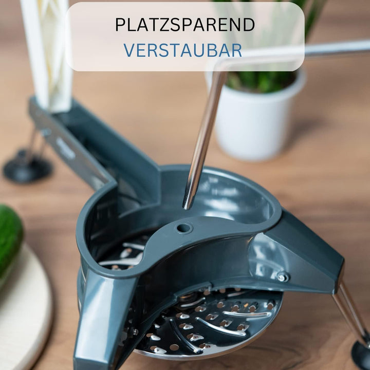 Westmark Gemüseschneider mit Edelstahlklingen - kompakter Gemüsehobel inkl. 3 Scheiben - ideal zum h