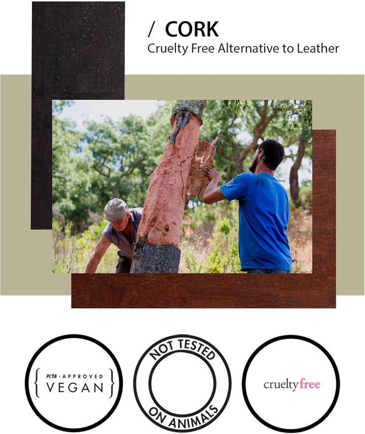 Corkor Vegane Umhängetasche Damen Geldbeutel Schultertaschen Handtasche Schulter Natur-Leder Natur K