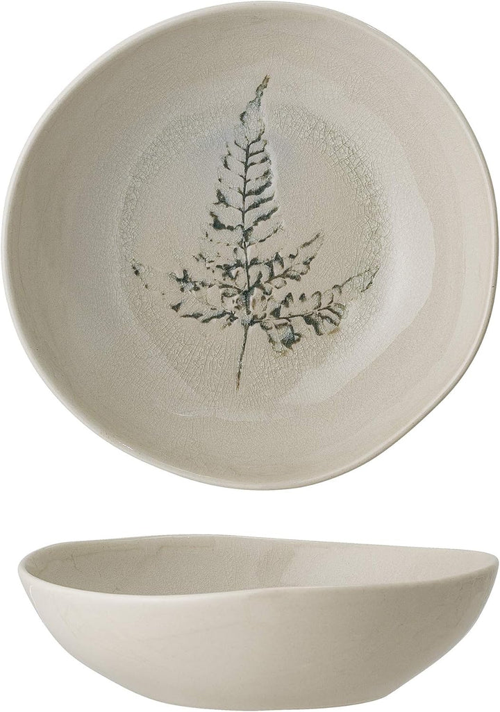 Bloomingville Suppenteller Bea, natur, Keramik, 21 centimeters, Creme