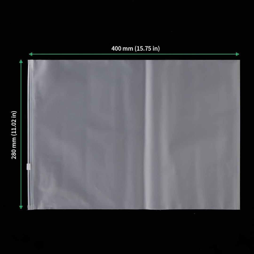 FUNSUEI 100 Stück Zip Beutel Gross 40 x 28 cm, Zipper Beutel Kleidung, Aufbewahrungsbeutel für Reise