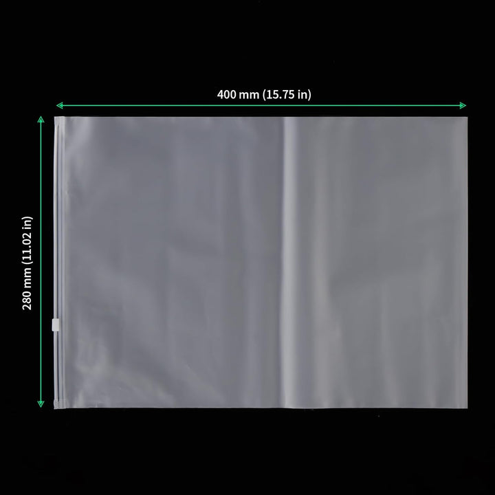 FUNSUEI 100 Stück Zip Beutel Gross 40 x 28 cm, Zipper Beutel Kleidung, Aufbewahrungsbeutel für Reise