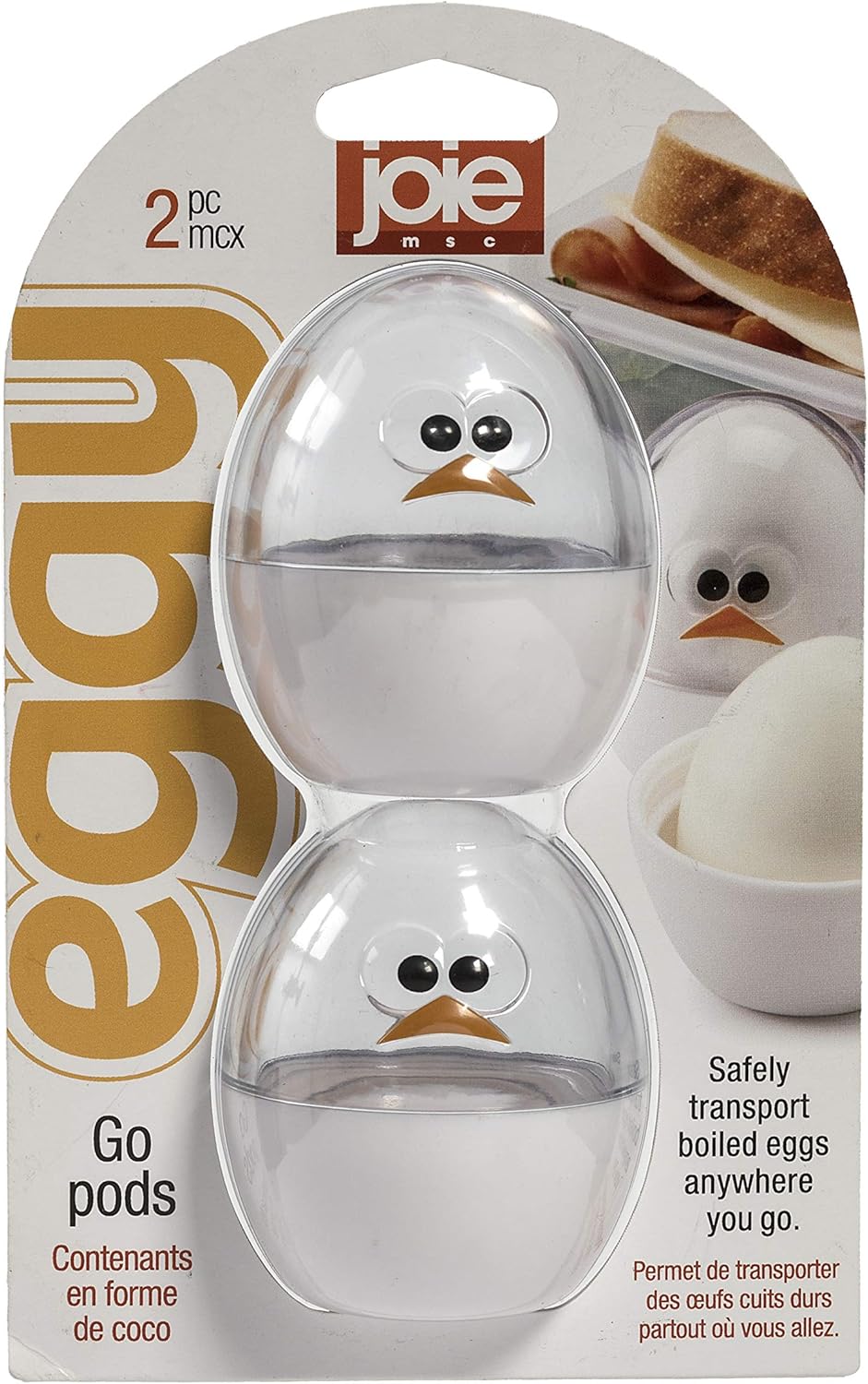 Joie Kitchen Gadgets 50567 MSC International 2 Stück Eggy-Aufbewahrungstaschen, plastik,Weiss Eggy G