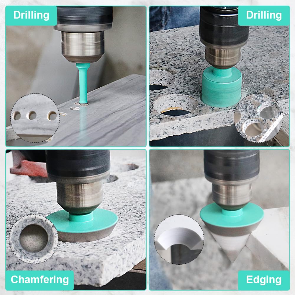 Diamant Bohrkrone Kit - 11pcs (6/6/8/20/25/28/35/45/50/65mm+35mm Diamant Fasenfräser) LEKOMESH Diama